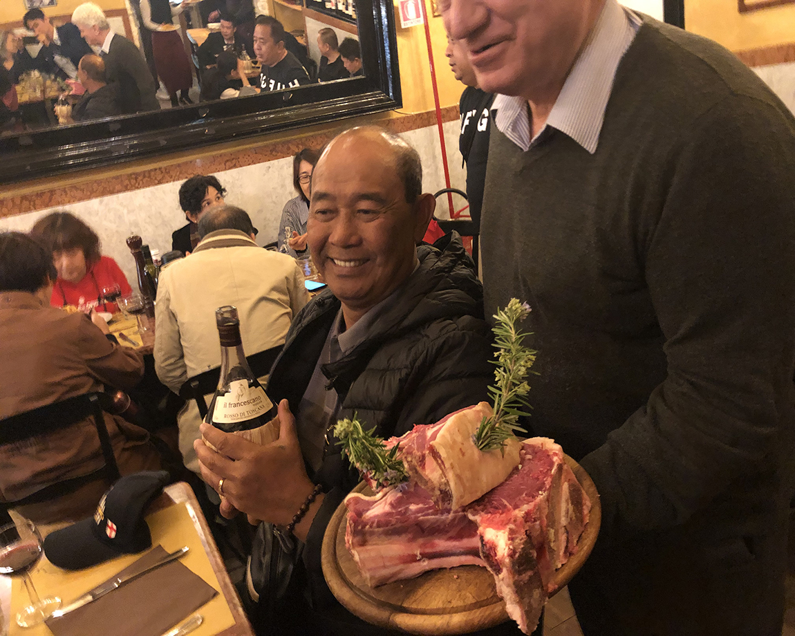Chef present beef